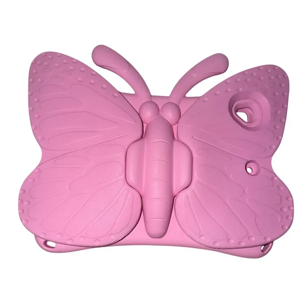 Lightweight EVA foam pink butterfly iPad 4 5 9.7 inch case stand kid friendly